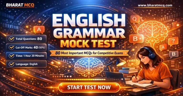 English Grammar Mock Test 80 MCQs for Competitive Exams